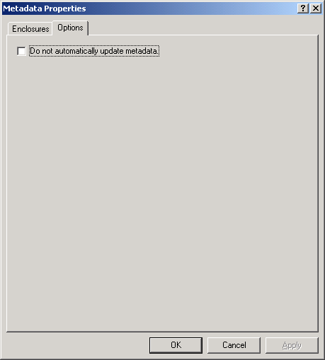 Making the metadata updates a manual process.