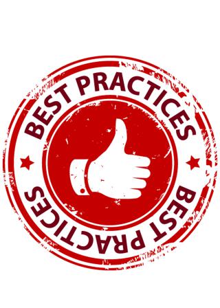 best practices with thumb up symbol rubber stamp icon (shutterstock:249093766 (C) GraphEGO)