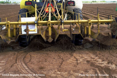 Sub-surface application of Admire to lettuce beds