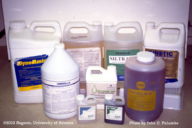 Spray adjuvants used for improving insecticide coverage on head lettuce