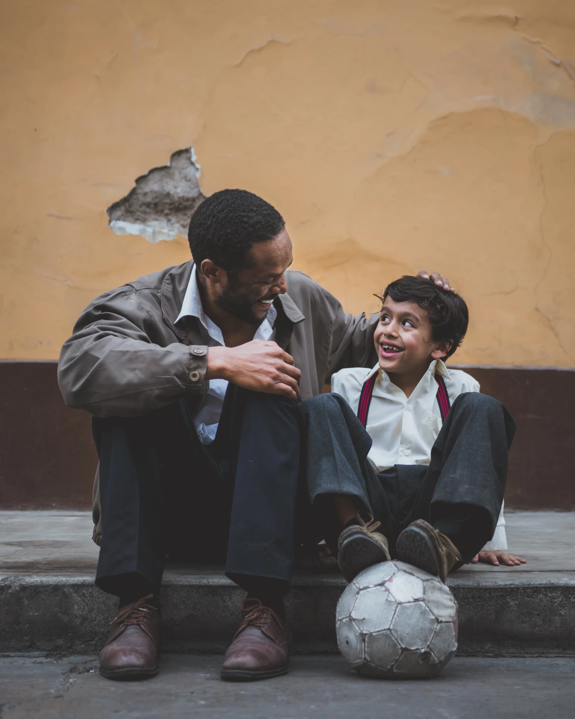 parent sitting with kid