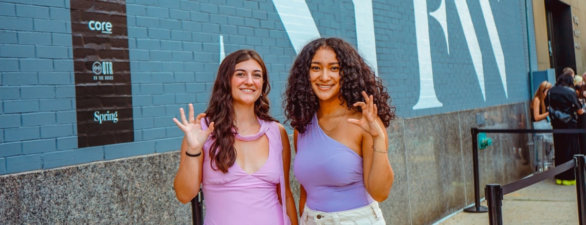 NYFW 2023, Lailaa McClendon and Gina D'Onofrio, Norton School, Fashion Week, Fashion Major