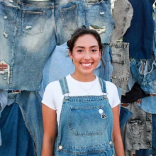 Athena Carmona, Fashion Industry's Science and Technology Student, Dogs N Denim Fashion Show, Norton School