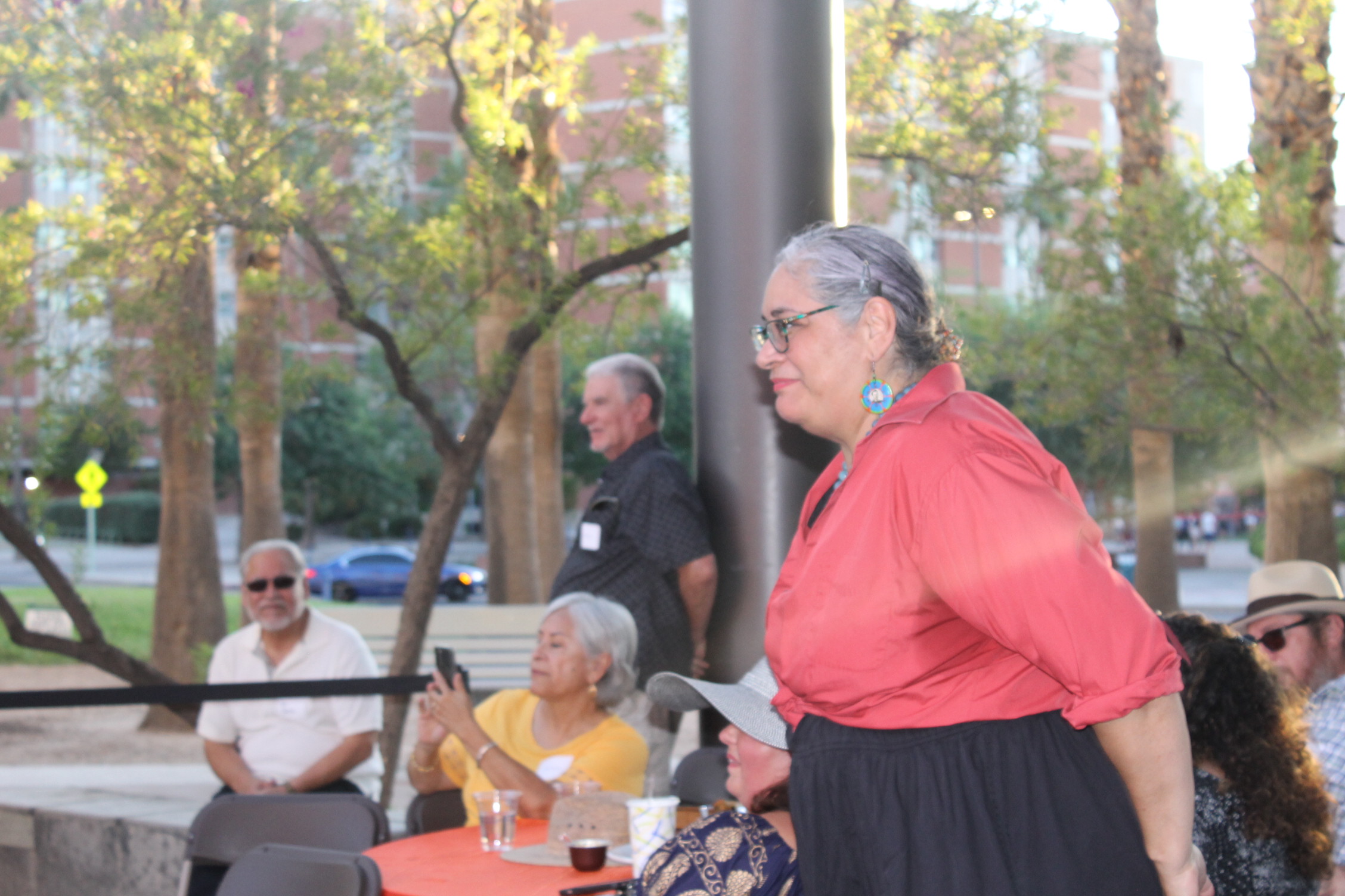 E. Liane Hernandez prepares to receive the 2022 Vision Award