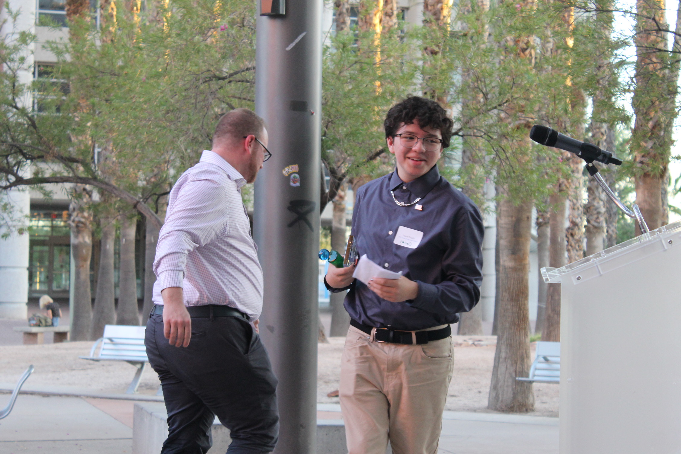 Russell Toomey and Youth Vision Award Winner Daniel Trujillo