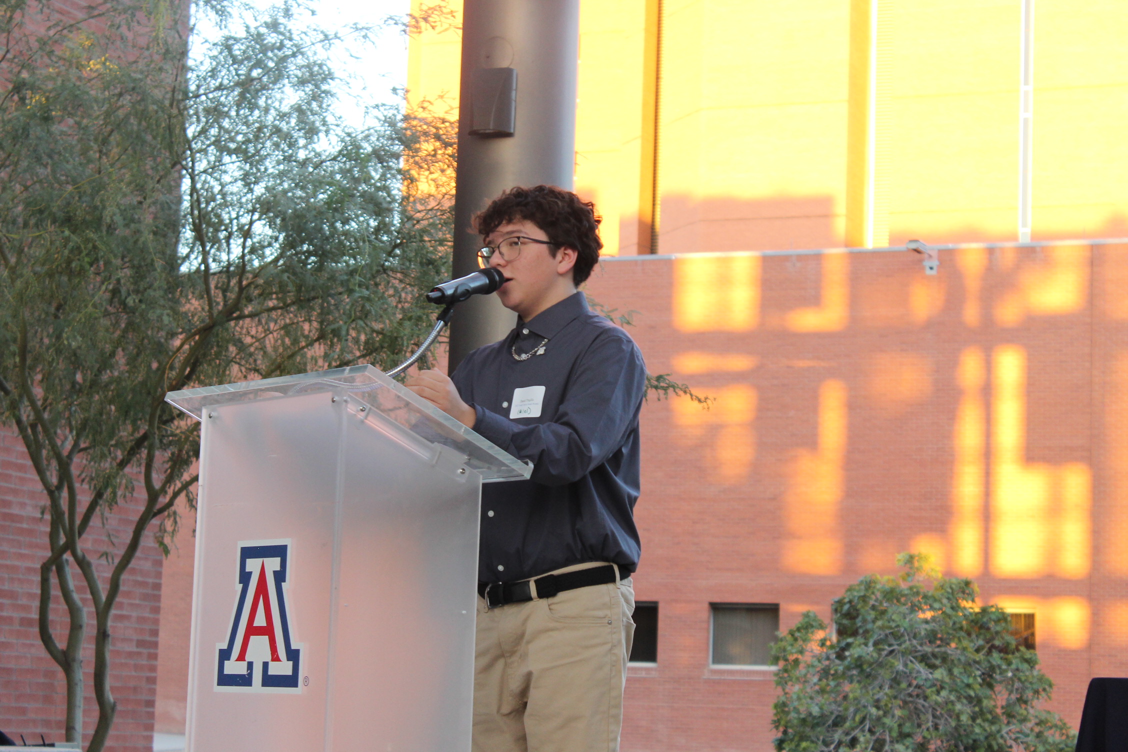 Daniel Trujillo accepts the Youth Vision Award