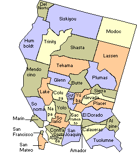 California Map of Counties