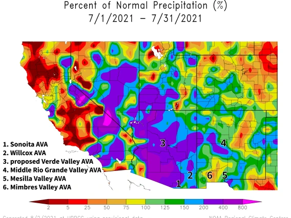 2021 July precipitation map