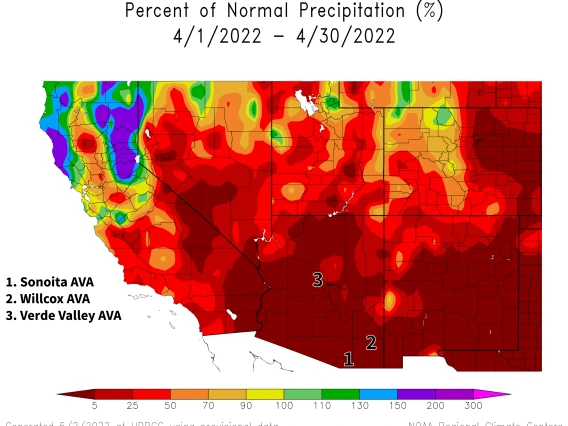 2022 April precipitation map