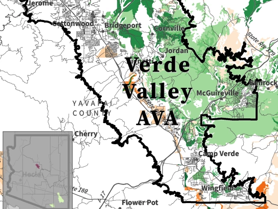 map of parent material for Verde Valley AVA