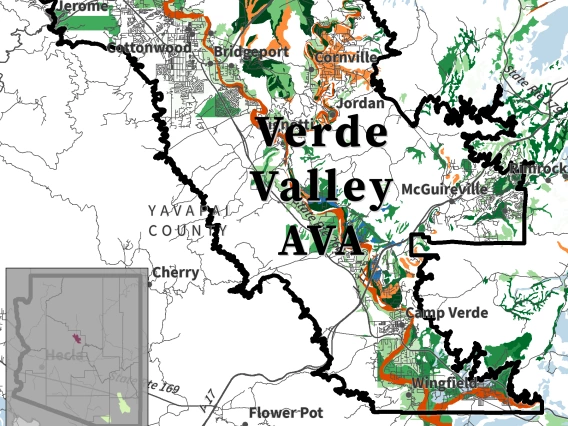 map of soil texture for Verde Valley AVA