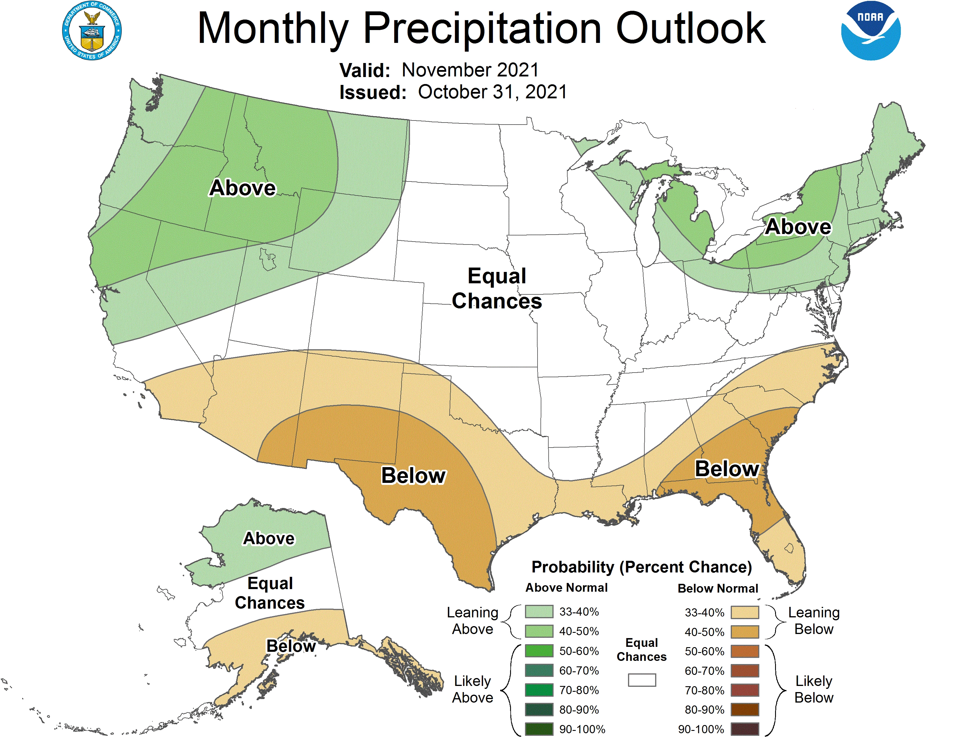 2021 November precipitation outlook map