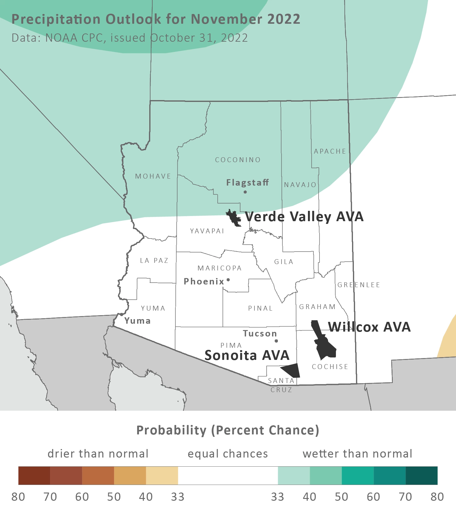 2022 November precipitation outlook map