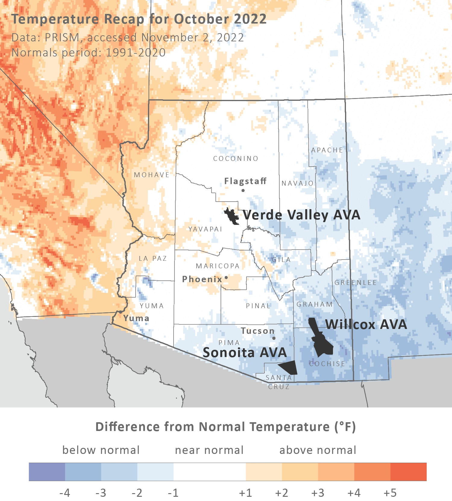 2022 October temperature map