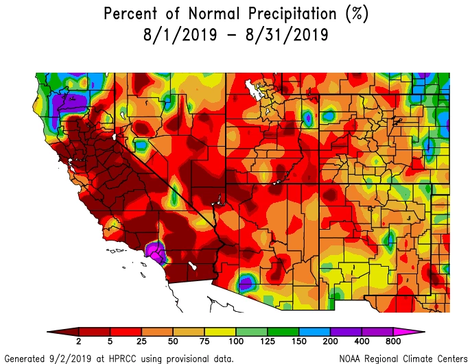 2019 September precipitation map