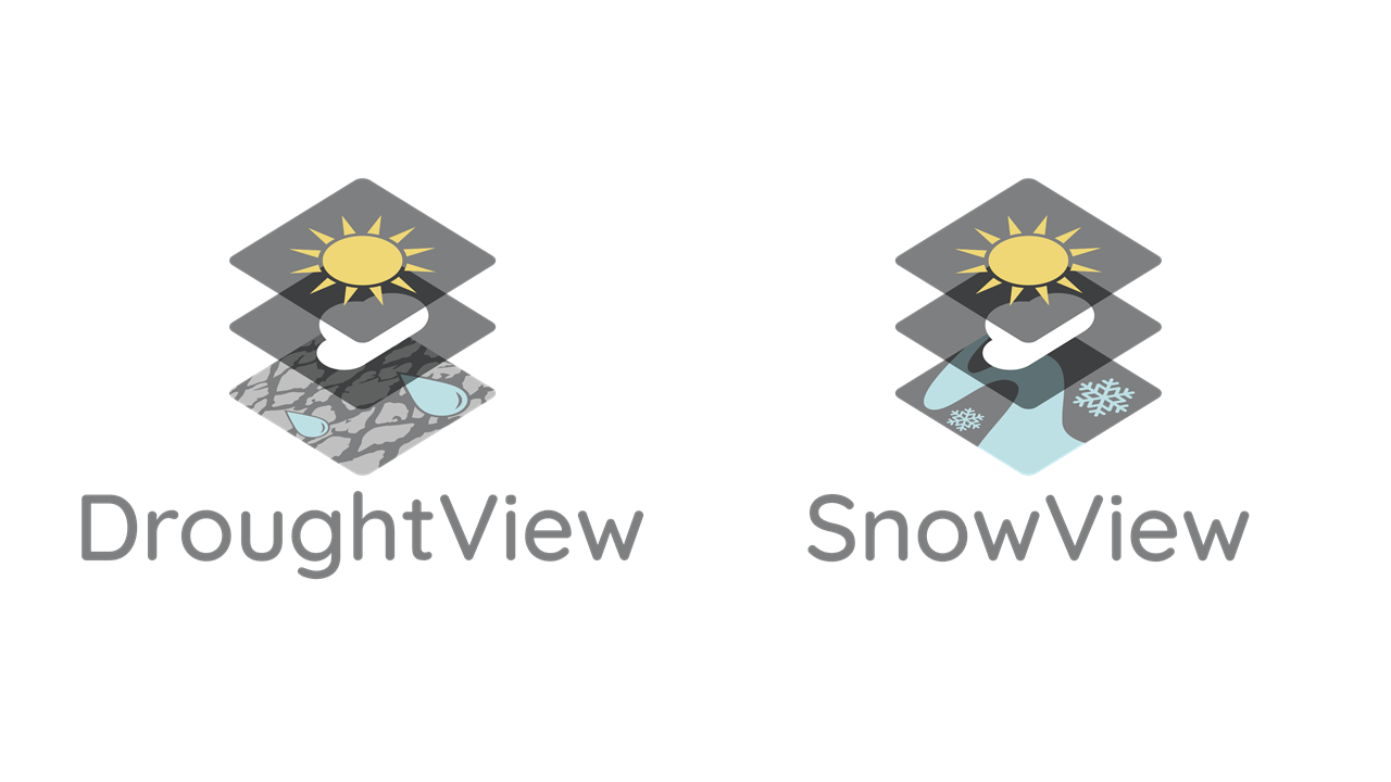 DroughtView and SnowView logos