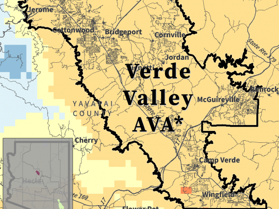 Biologically Effective Degree Days map for proposed Verde Valley AVA