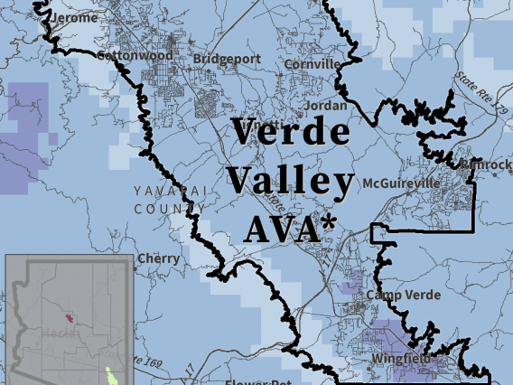 First Fall Freeze map for proposed Verde Valley AVA