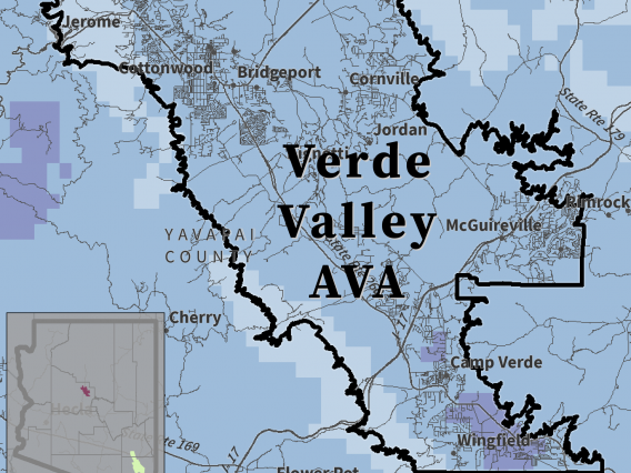 First Fall Freeze map for Verde Valley AVA