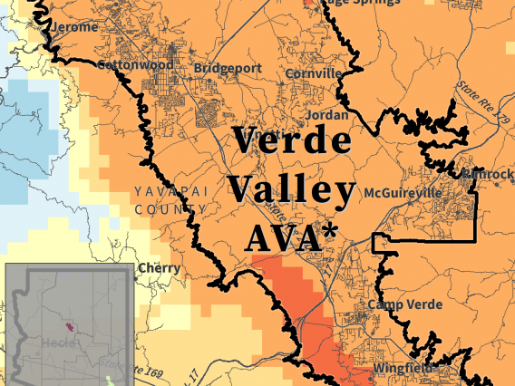 Winkler Index map for proposed Verde Valley AVA