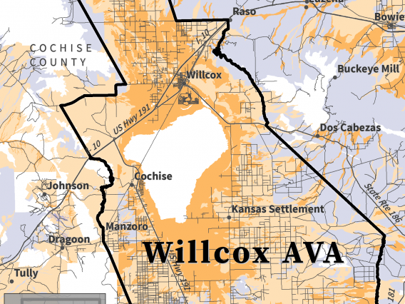 map of soil pH for Willcox AVA