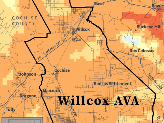 Winkler Index map for Willcox AVA