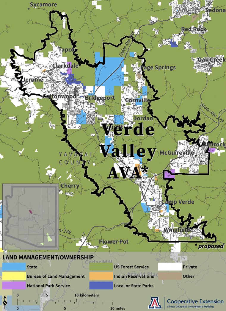 proposed Verde Valley AVA location map