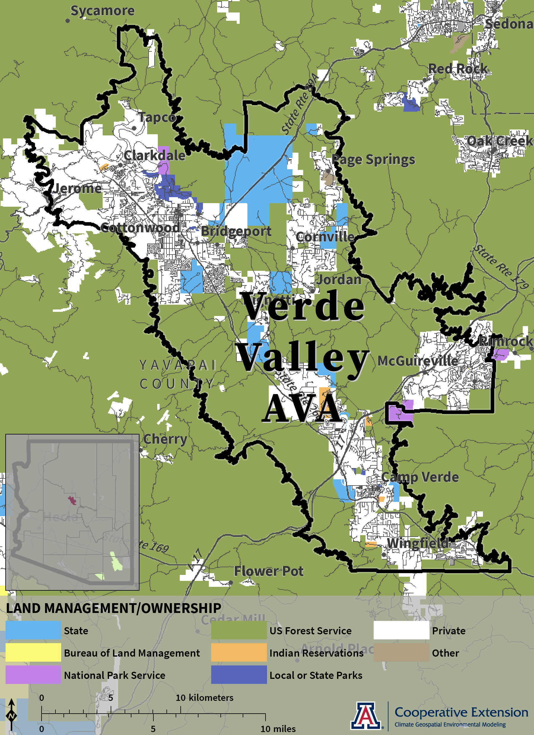 Verde Valley AVA location map