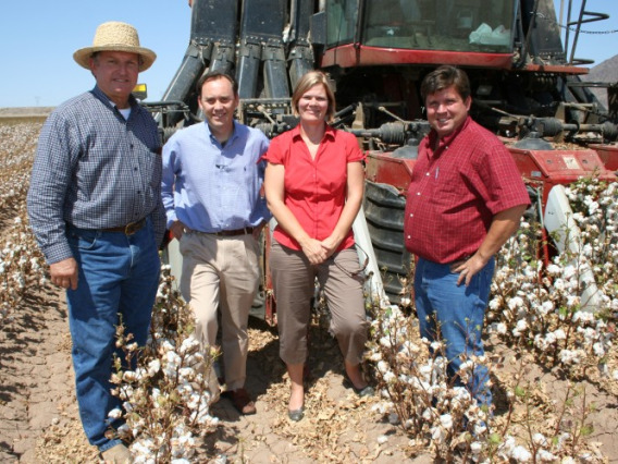A cotton harvest stop during a 2011 tour of Yuma County, Ariz.