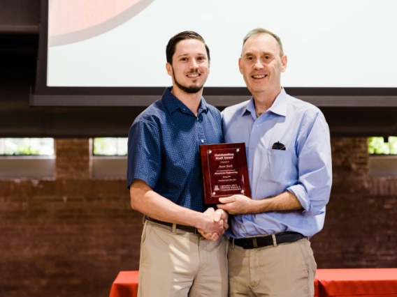 Presenting an award