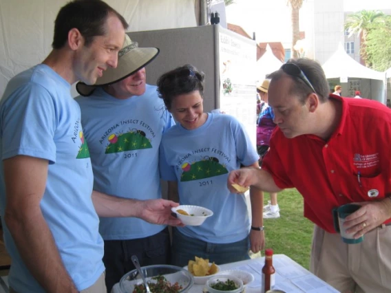 Sampling some edible insects