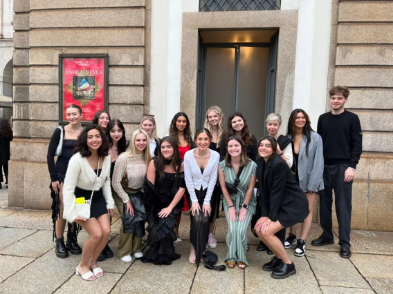 FITS students posing for a photo while on study abroad to Italy.