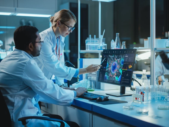 Scientists working in a lab.