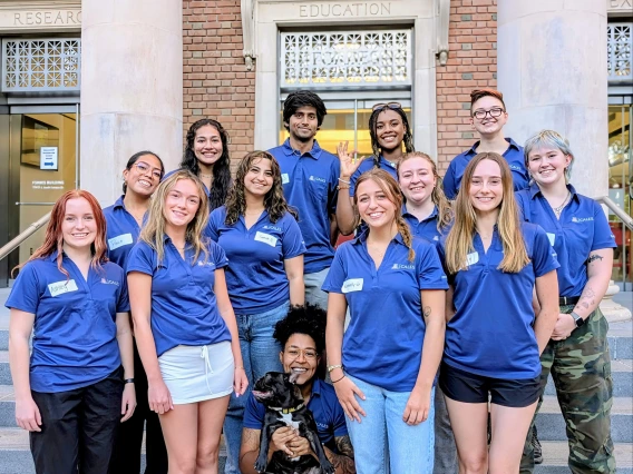 A group of CALES student wellness leaders posing for a photo. 