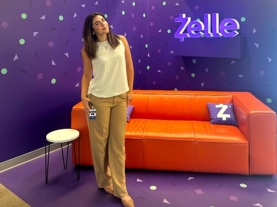 Alyssa Johansen at Zelle internship