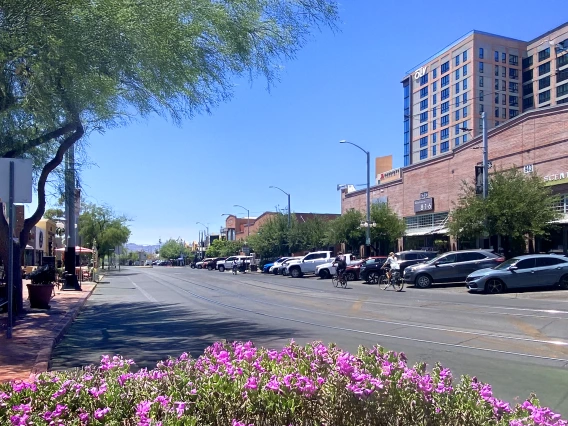 Picture of University Boulevard shops.