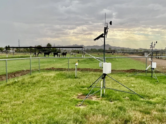Photo of a University of Arizona Cooperative Extension weather station.