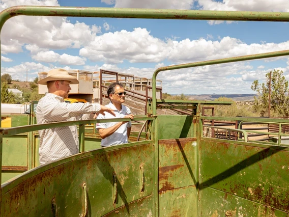 President Garimella with Brett Blum in Yavapai county cooperative extension