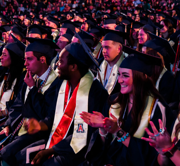 Students in McKale Center during Graduation 2023