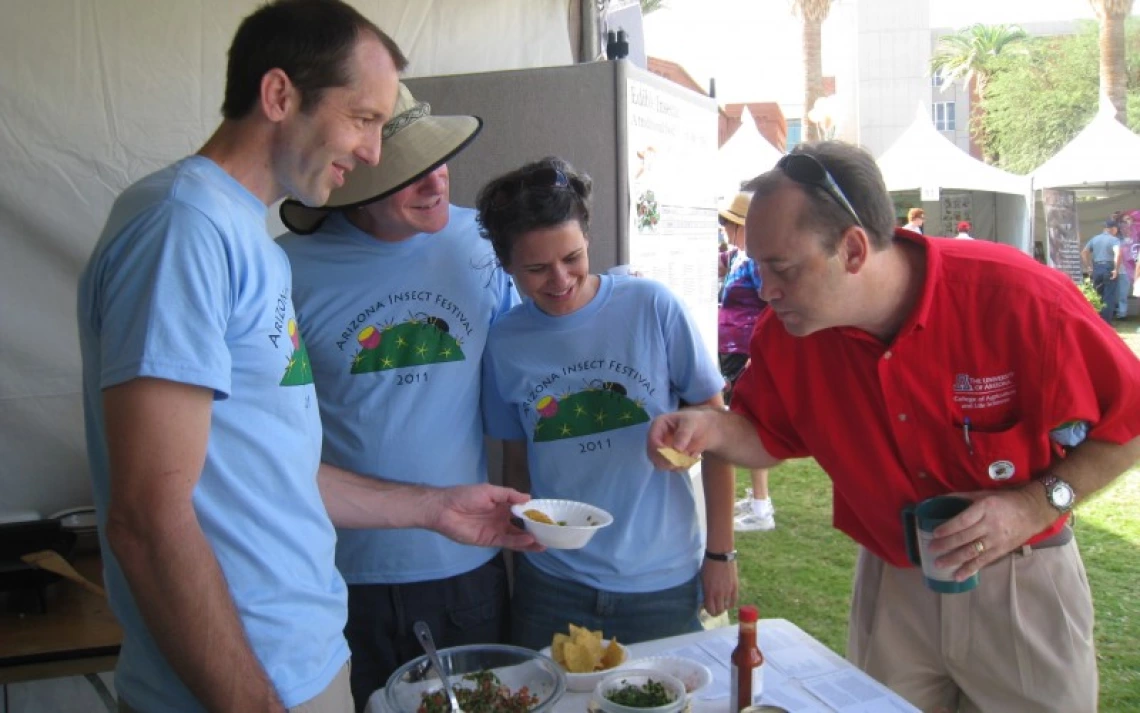 Sampling some edible insects