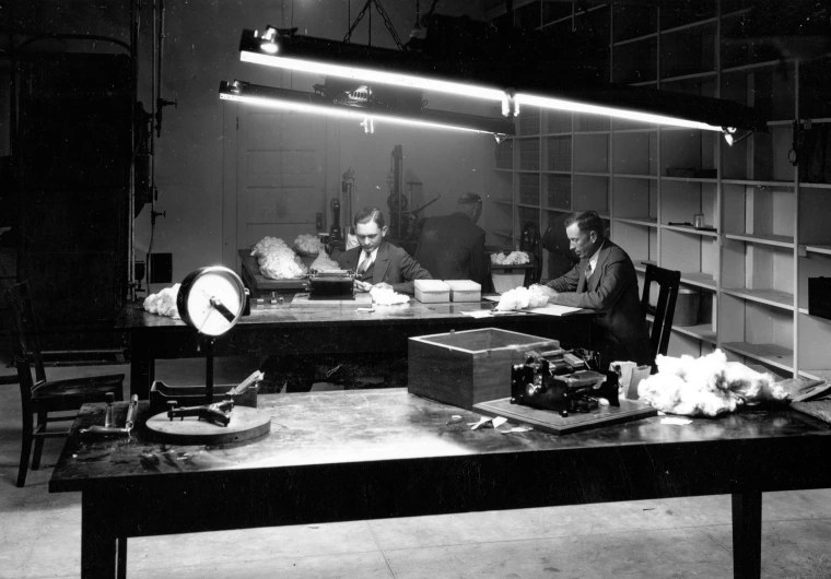 Research laboratory for cotton and wool technology in the Agriculture Building, University of Arizona.