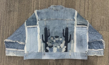 Patchwork cactus jacket by Catalina Mascareño