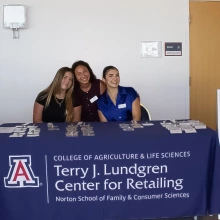 Alyssa working at the Terry J. Lundgren Center