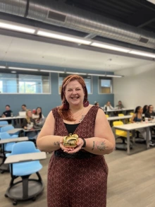 Keef receiving the Golden Apple Award