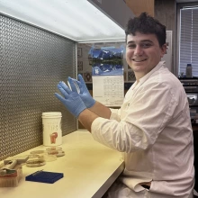 Emmett in the lab