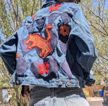 Patchwork and embroidery jacket by Kashvi Mullick